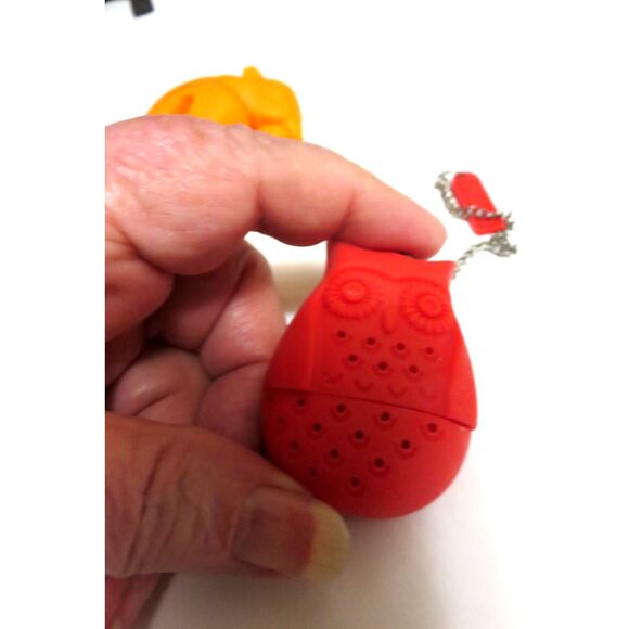 2 Silicone Tea Infusers   Squirrel and Owl - Picture 3 of 3